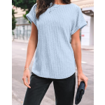 Womens Short Sleeve Tops Fall Shirts 2026 Lightweight Sweater | Dressy Casual Blouse, Fashion Summer Clothing, Cute Spring Outfits, Business Work Tunic, Trend Boho